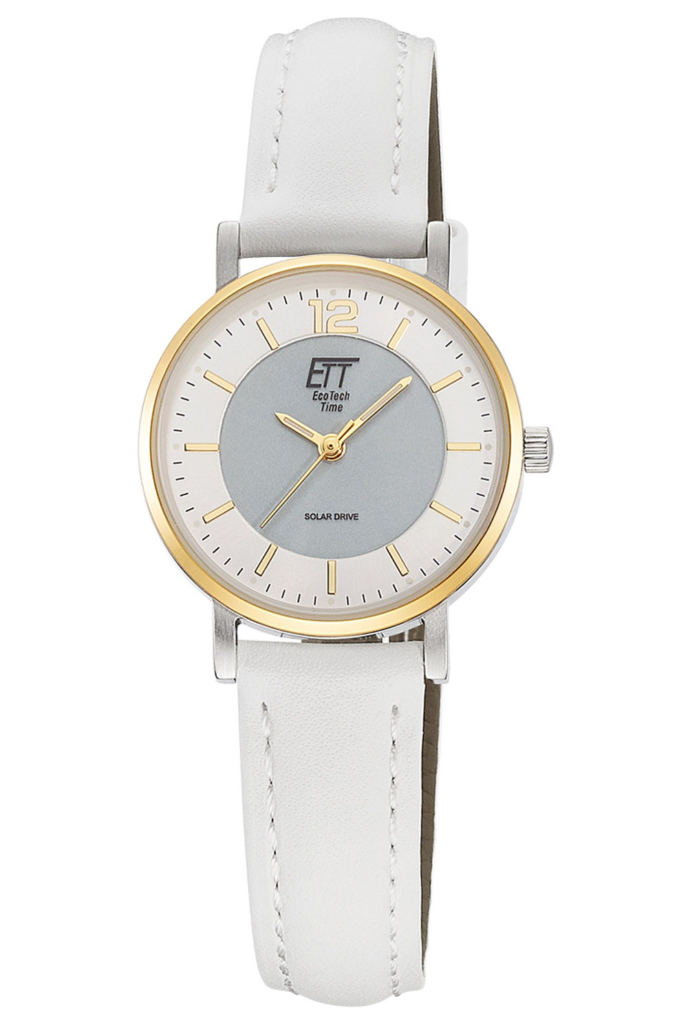 ETT Eco Tech Time ETT Eco Tech Time ELS 12163 41L Solaruhr für Damen mit Lederband Weiß
