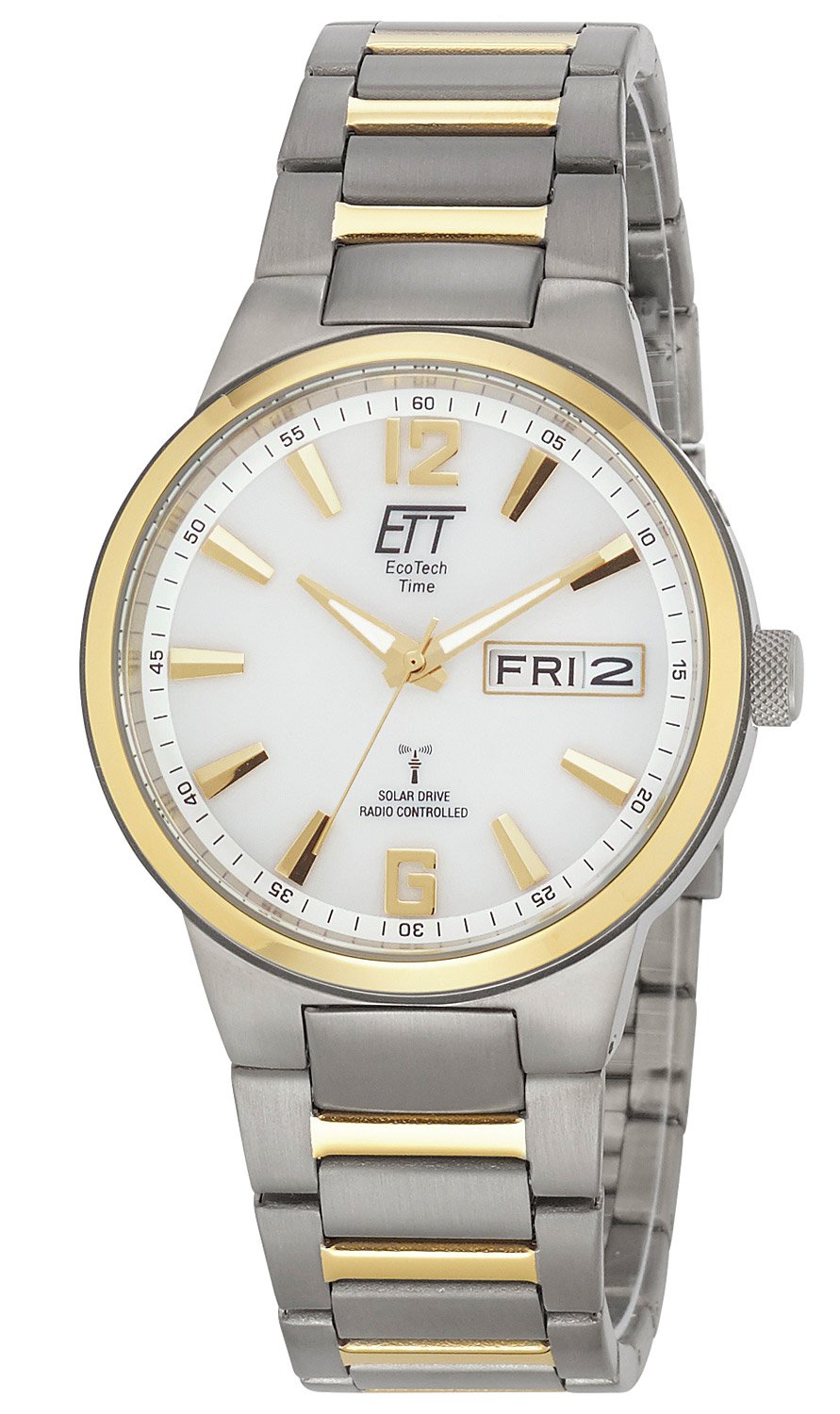 11M Eco • Funk EGT-11322- II Herren-Armbanduhr Everest uhrcenter ETT Drive Solar Time Tech