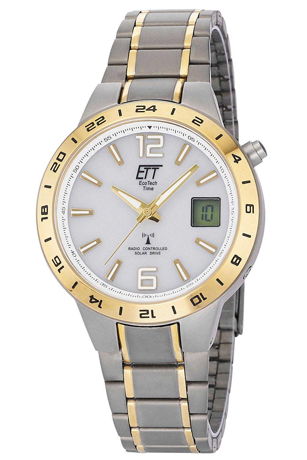 ETT Eco Tech Time Radio-Controlled Solar Watch Titanium Two-Colour EGT-11410-40M  • uhrcenter