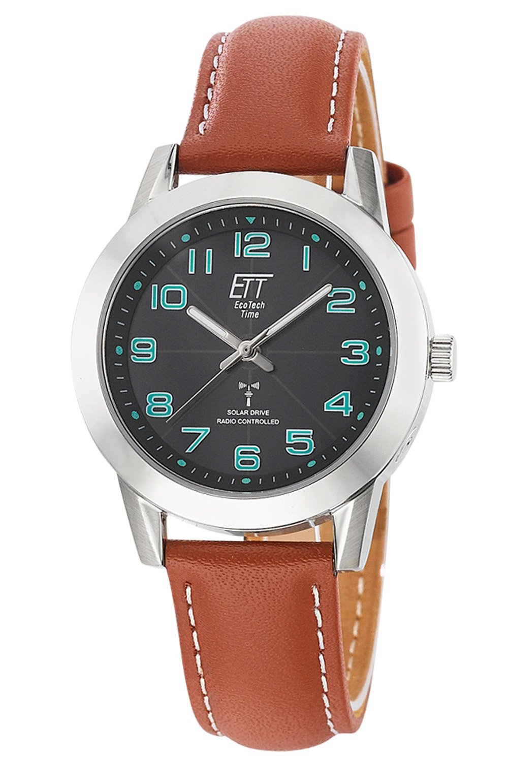 ETT Eco Tech Time ELS-11503-22L Funk-Solar Damenuhr Basic Braun/Schwarz