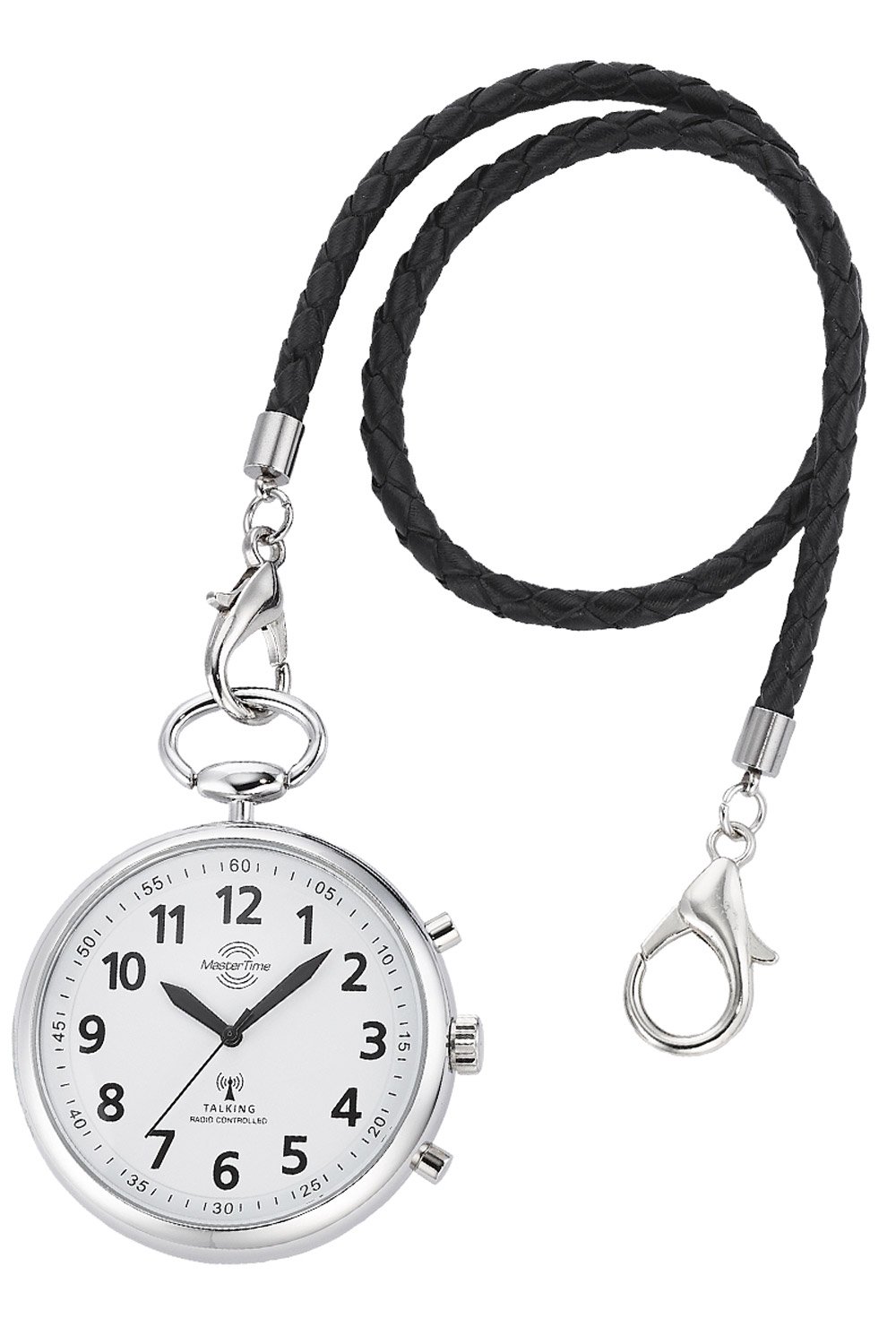 Master Time MTGA-10938-12M Sprechende Taschenuhr Funk Silberfarben Master Time MTGA-10938-12M Sprechende Taschenuhr Funk Silberfarben