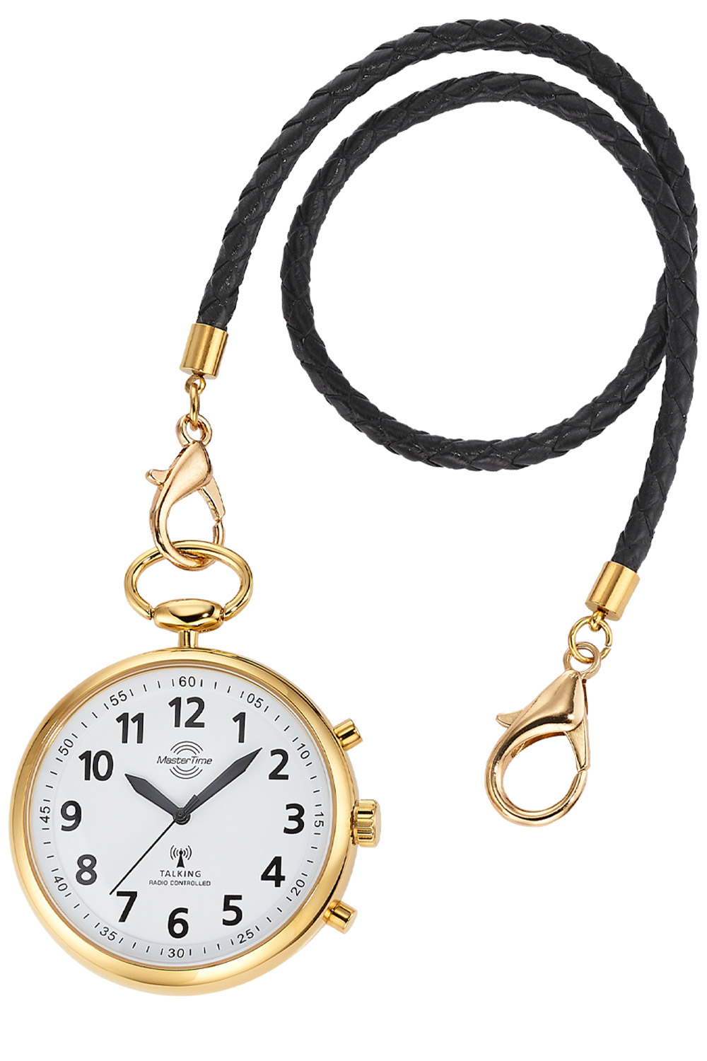 Master Time MTGA-10939-12M Sprechende Taschenuhr Funk Goldfarben Master Time MTGA-10939-12M Sprechende Taschenuhr Funk Goldfarben