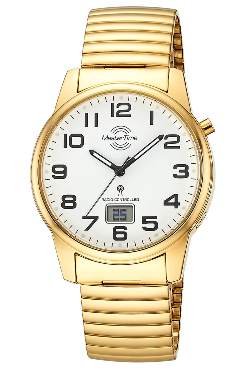 Master Time MTGA-10946-12Z Herren-Funkuhr Daily Zugband Goldfarben