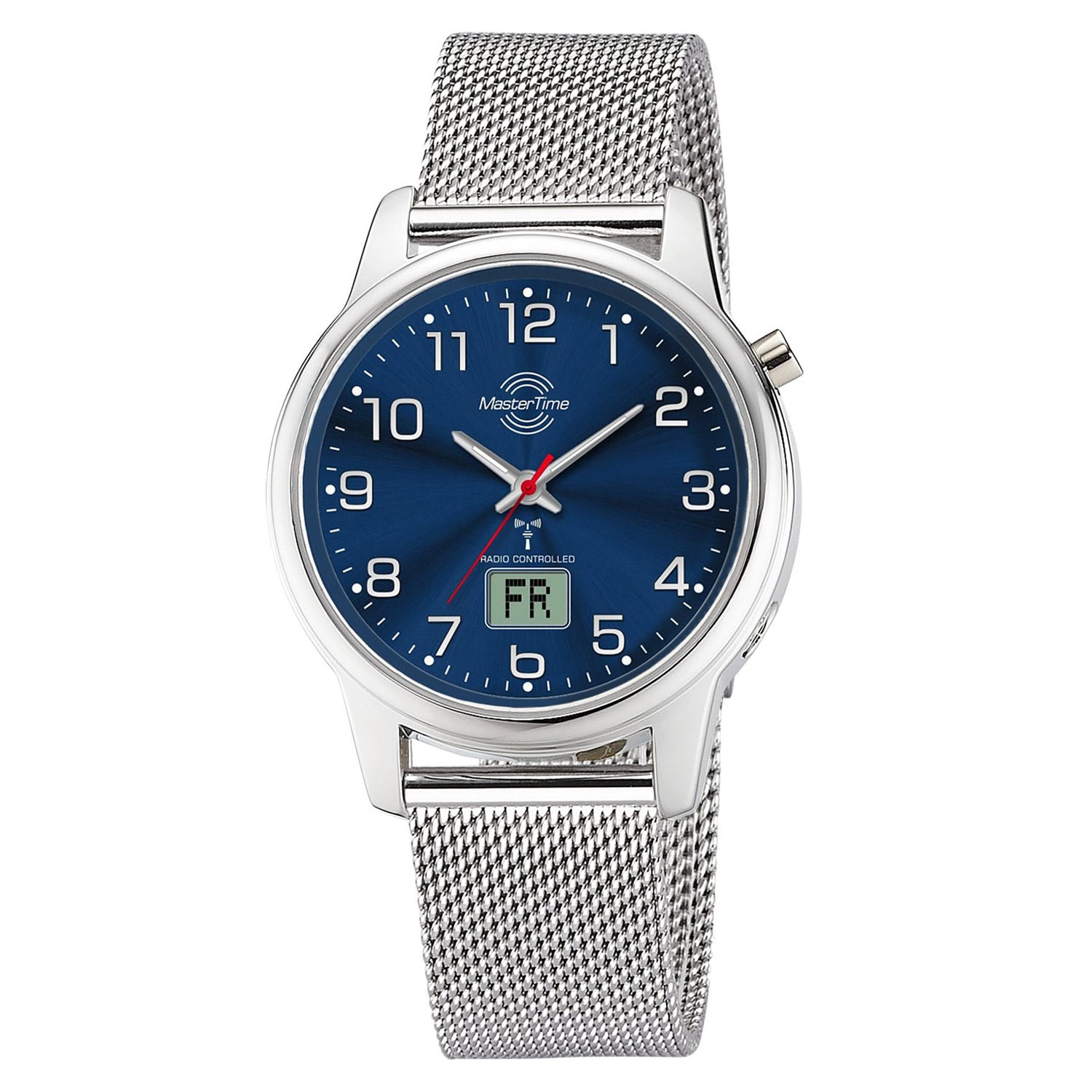 Master Time MTLA-101002-32M Damenuhr Funk Lady Line Mesh Blau