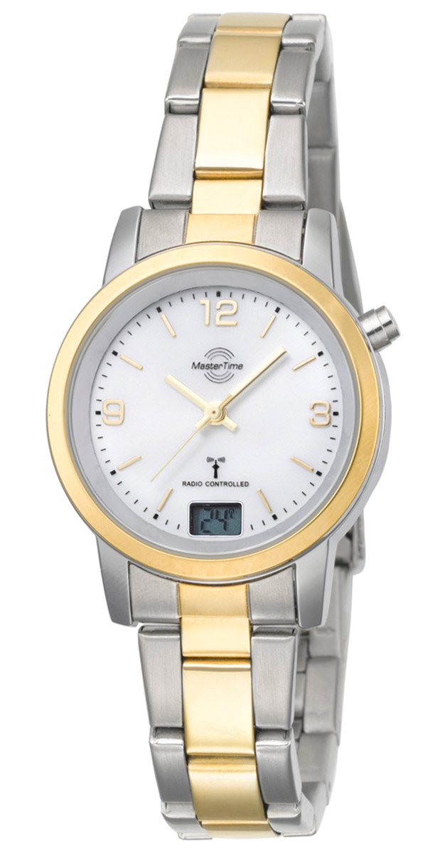 Master Time MTLA-10305-12M Damen-Funkuhr Basic Bicolor Master Time MTLA-10305-12M Damen-Funkuhr Basic Bicolor