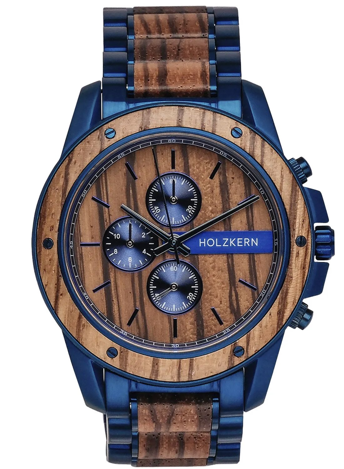 Holzkern Herren-Chronograph Quarz Gareth Zebrano