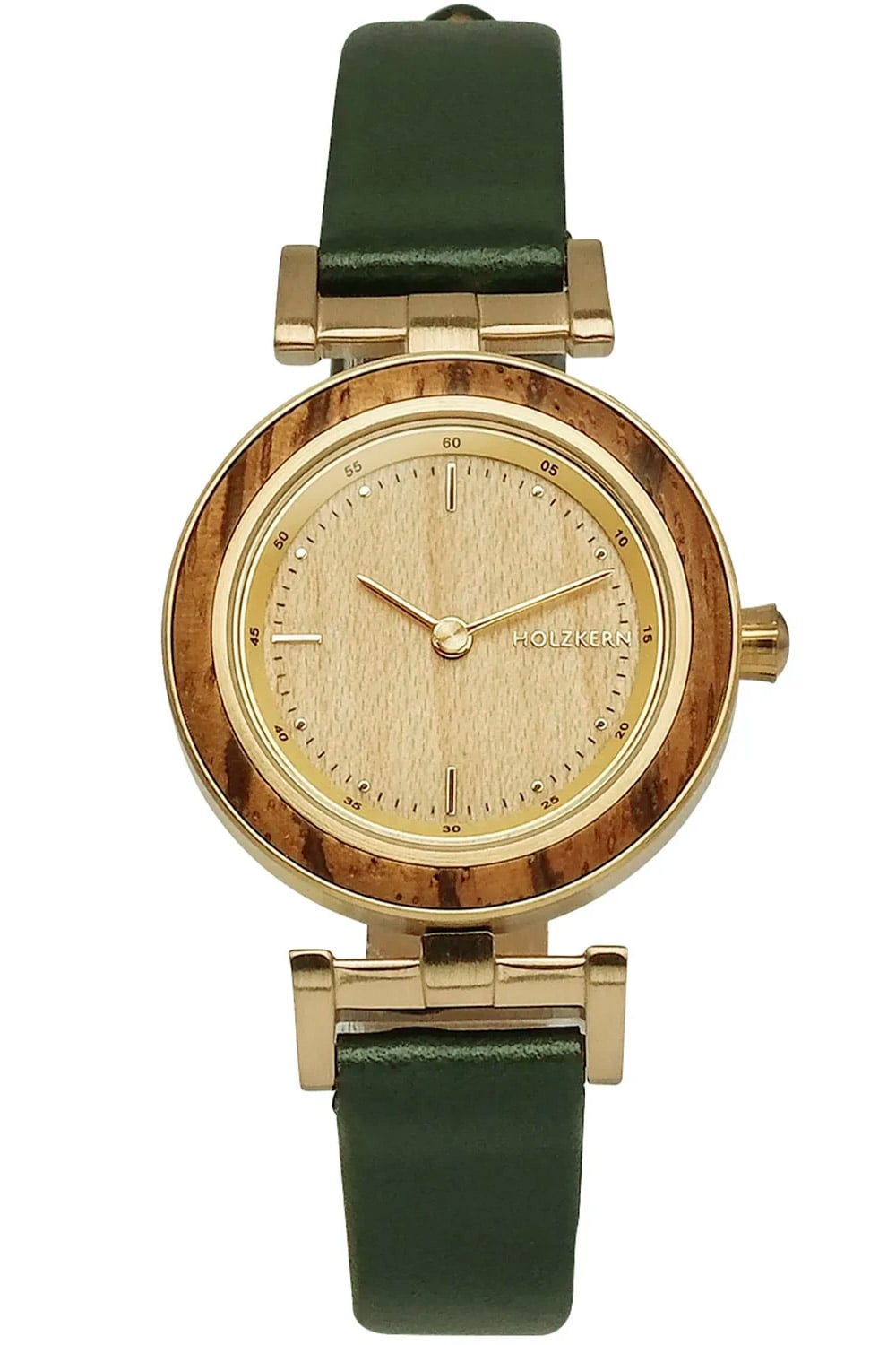 Holzkern Damenuhr Quarz Laura Zebrano/Eiche