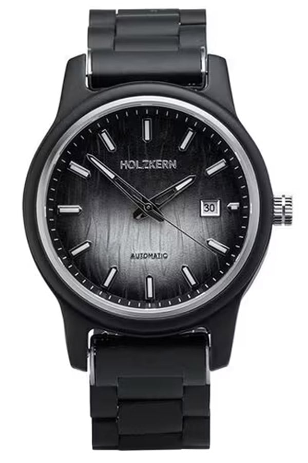 Holzkern Herrenuhr Automatik Nightbird Ahorn/Schwarz