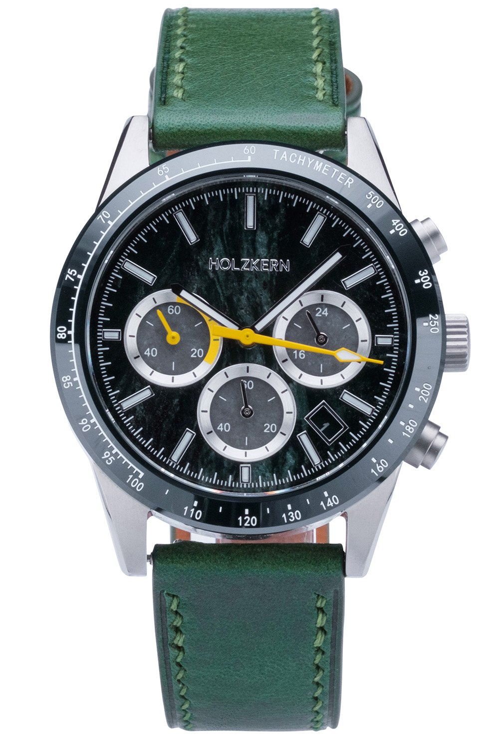 Holzkern Herrenarmbanduhr Titan Neverrest Katzenauge/Grün