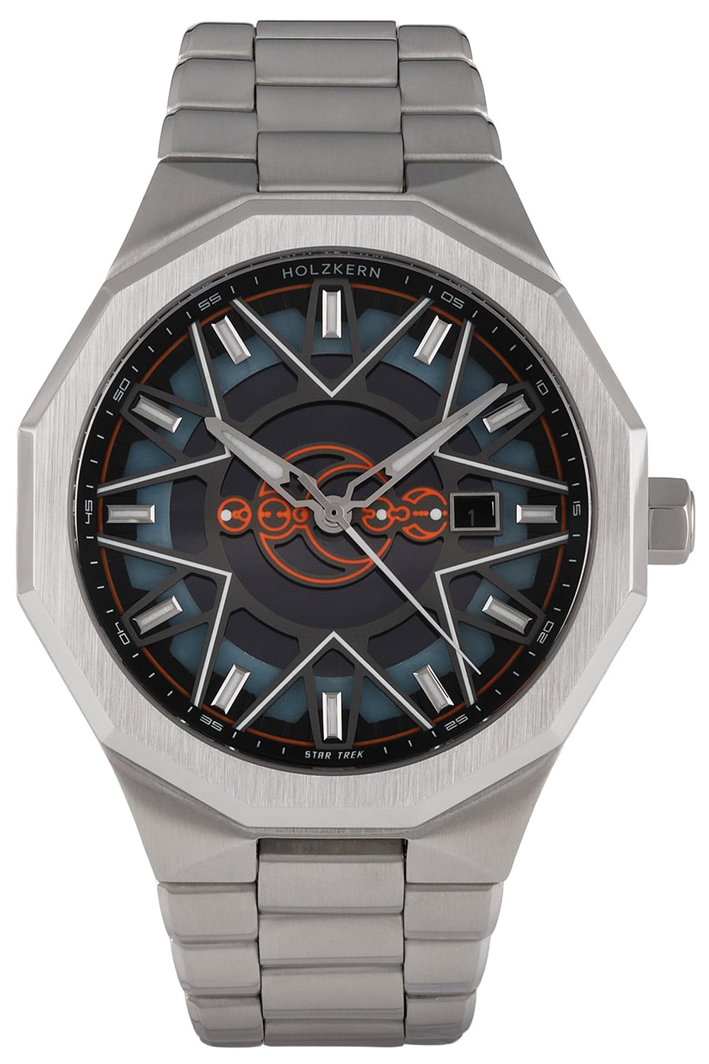 Holzkern Herren-Solaruhr Star Trek™ Andorian Marmor/Blau