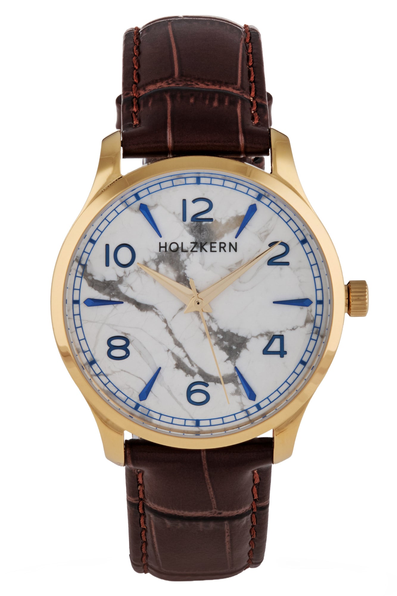 Holzkern Herrenuhr Primetime Howlith/Goldfarben