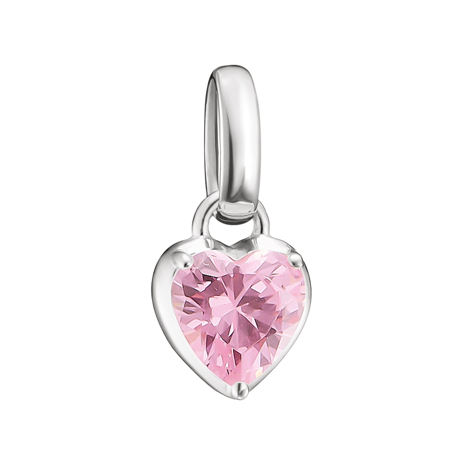 Thomas Sabo CC1329-051-9 Charm-Anhänger Herz Rosa Connect Silber