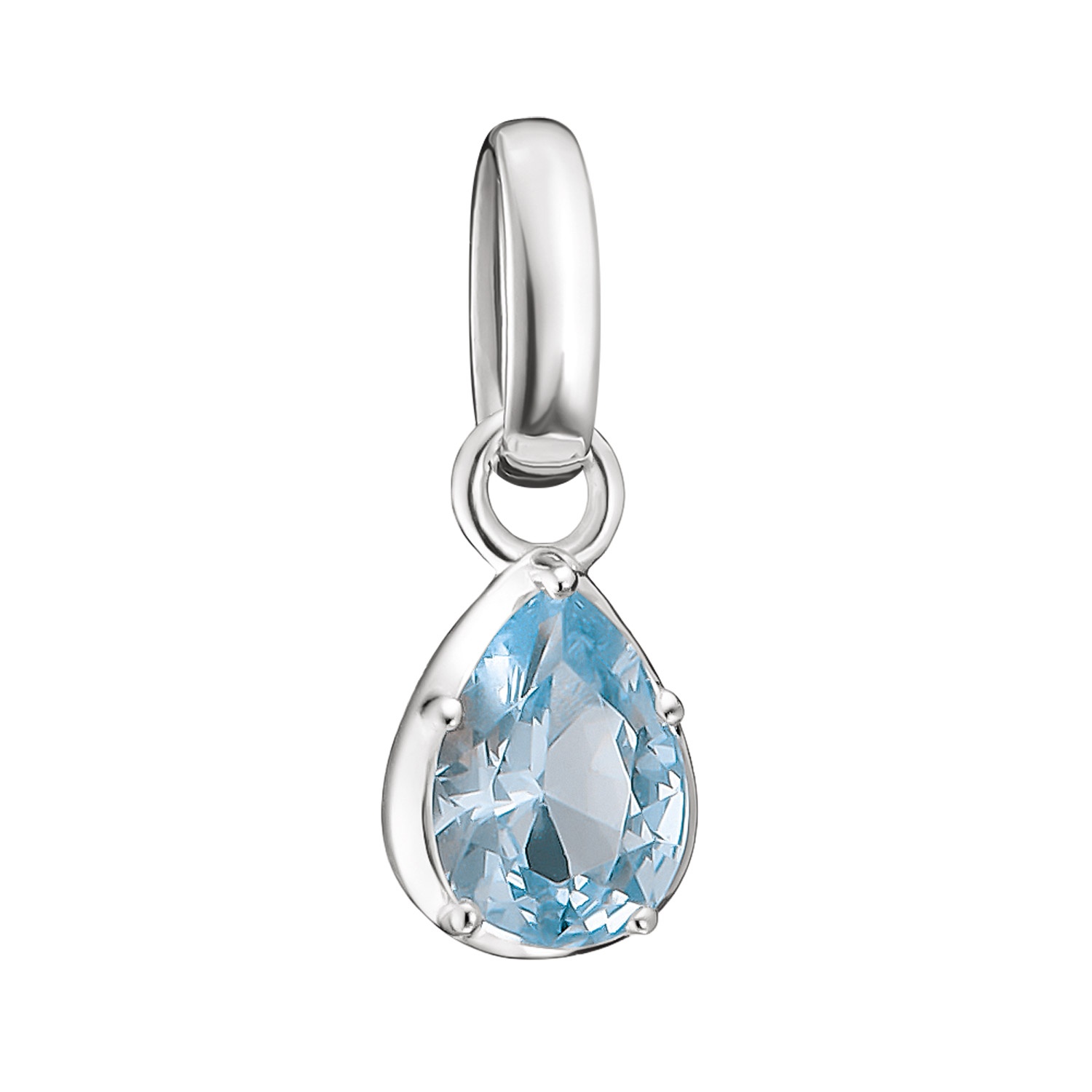 Thomas Sabo CC1331-699-1 Charm-Anhänger Tropfen Hellblau Connect Silber