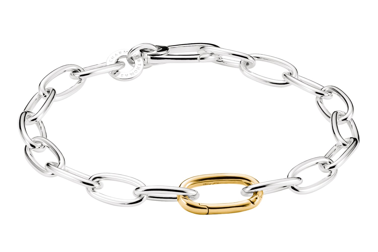 Thomas Sabo C1204-413-7 Charm-Armband Zweifarbig mit Connect-Link