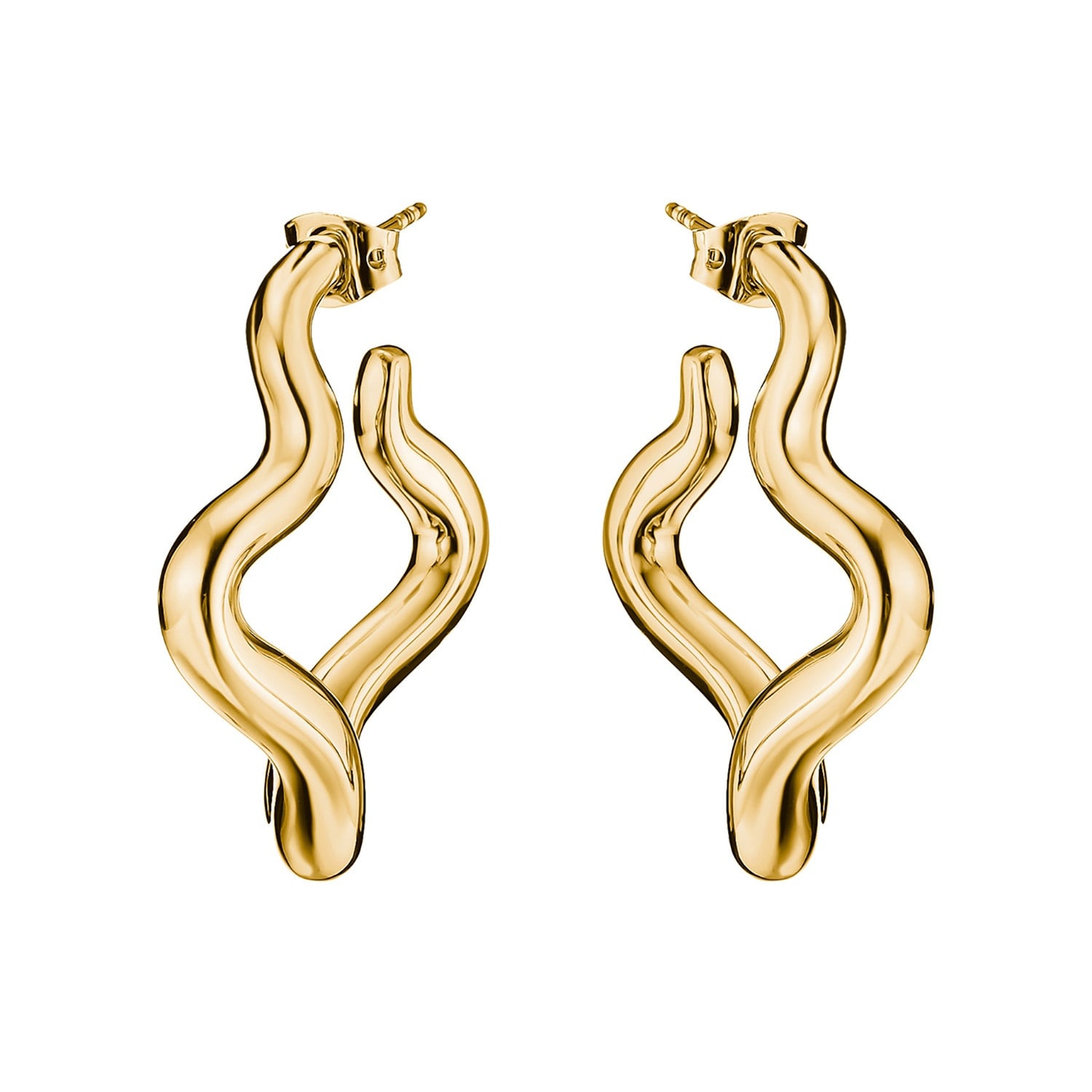 Thomas Sabo CR771-M01-39 Damen-Ohrringe Creolen in Wellenform Vergoldet
