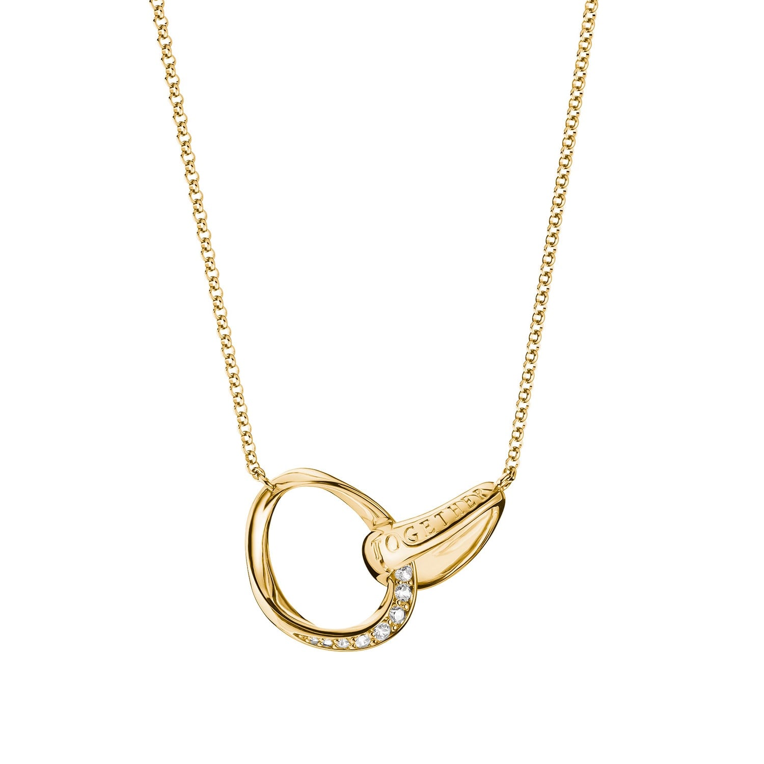 Thomas Sabo KE2378-M01-14-L45V Damen-Kette Together Vergoldet mit Zirkonia