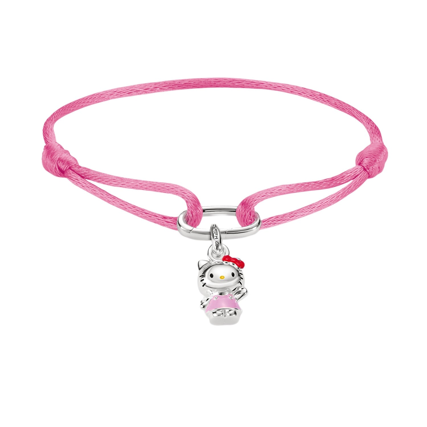 Thomas Sabo A2242-M07-9-L24V Hello Kitty Textilarmband pink mit Charm Connect