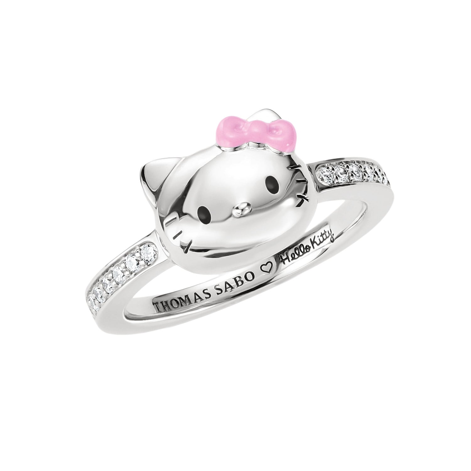 Thomas Sabo TR2549-M06-14 Damen-Ring Hello Kitty Pinke Schleife