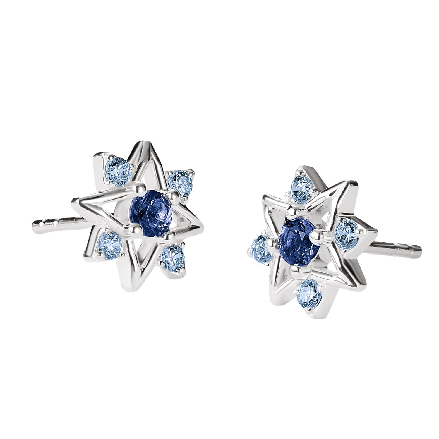 Thomas Sabo H2380-166-1 Damen-Ohrstecker Silber Stern mit blauen Steinen