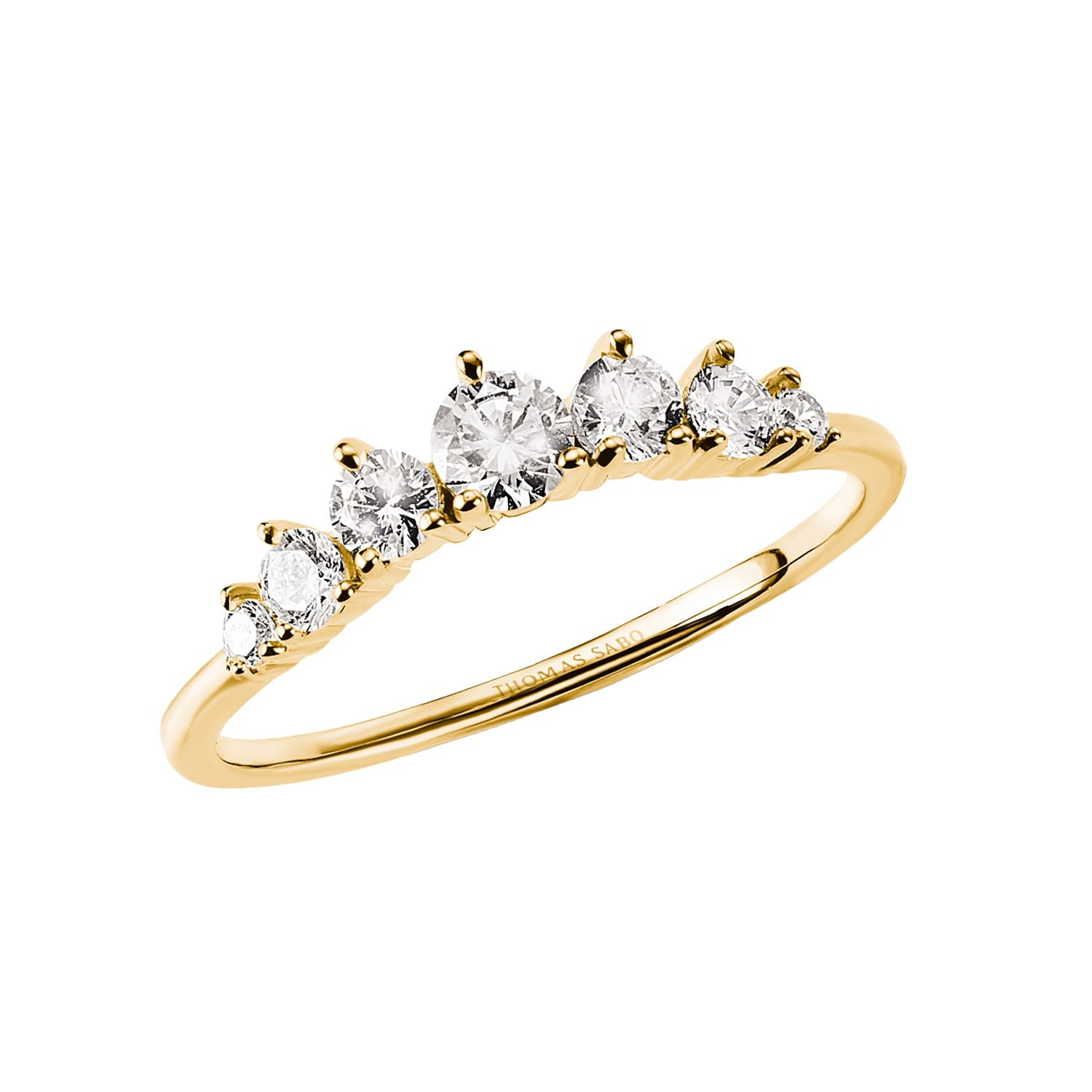 Thomas Sabo TR2551-M01-14 Damen-Ring Goldfarben mit Zirkonia