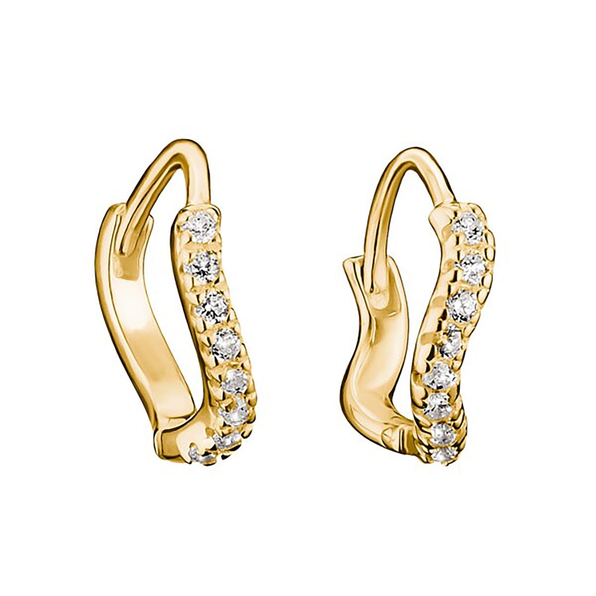 Thomas Sabo CR775-M01-14 Damen-Ohrringe Wellenförmig Goldfarben