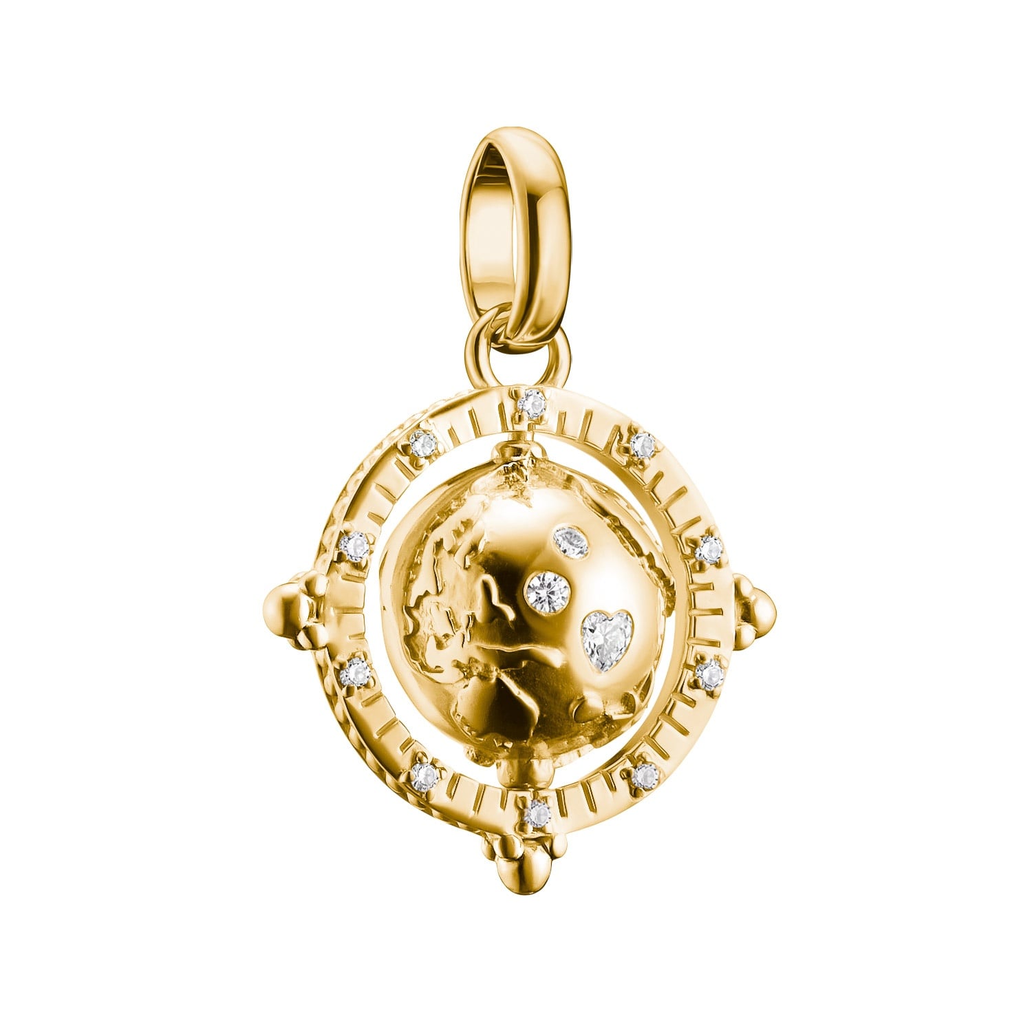 Thomas Sabo CC1348-M01-14 Charm-Anhänger Globus Goldfarben