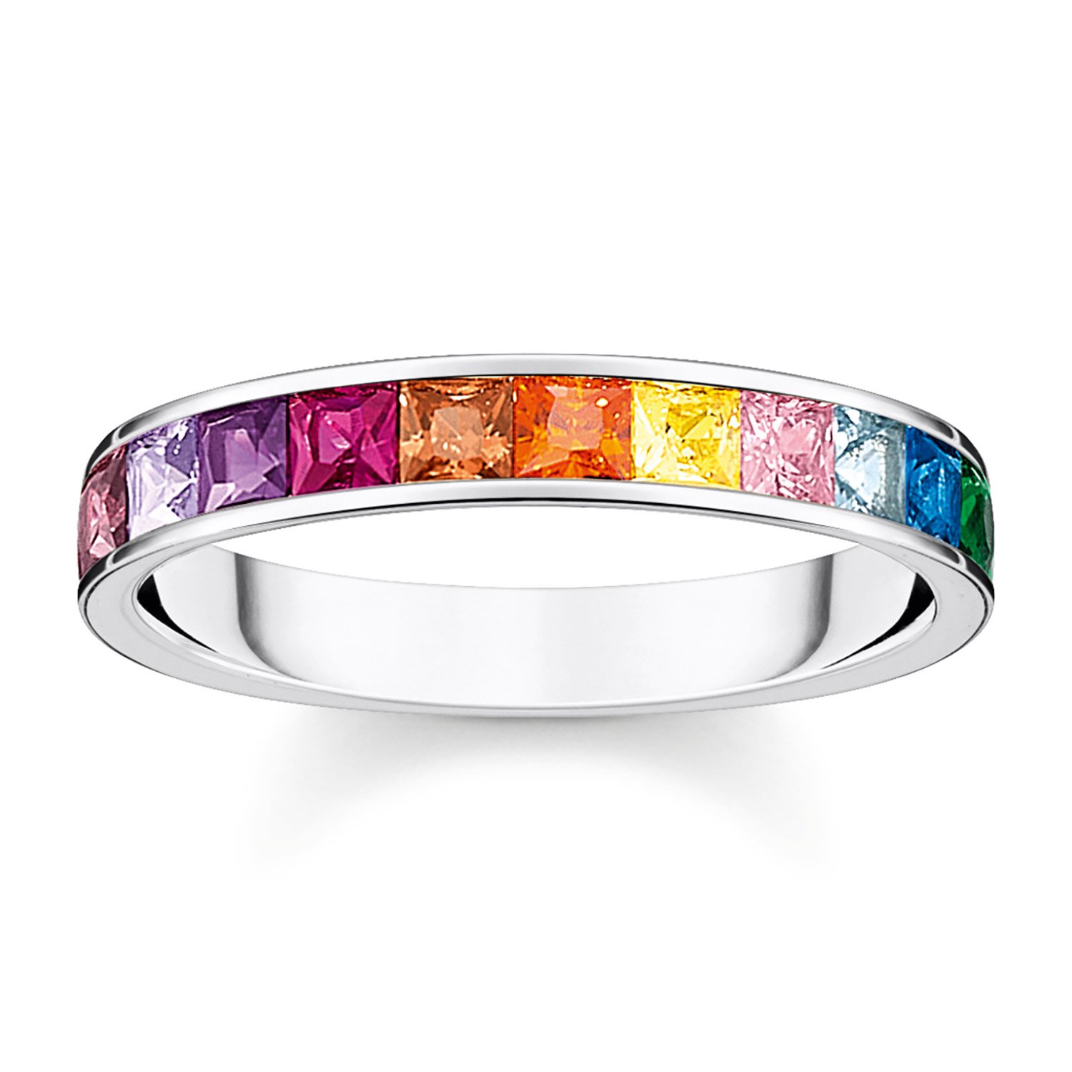 Thomas Sabo Ladies' Ring Silver Colourful Stones TR2403-477-7 • uhrcenter