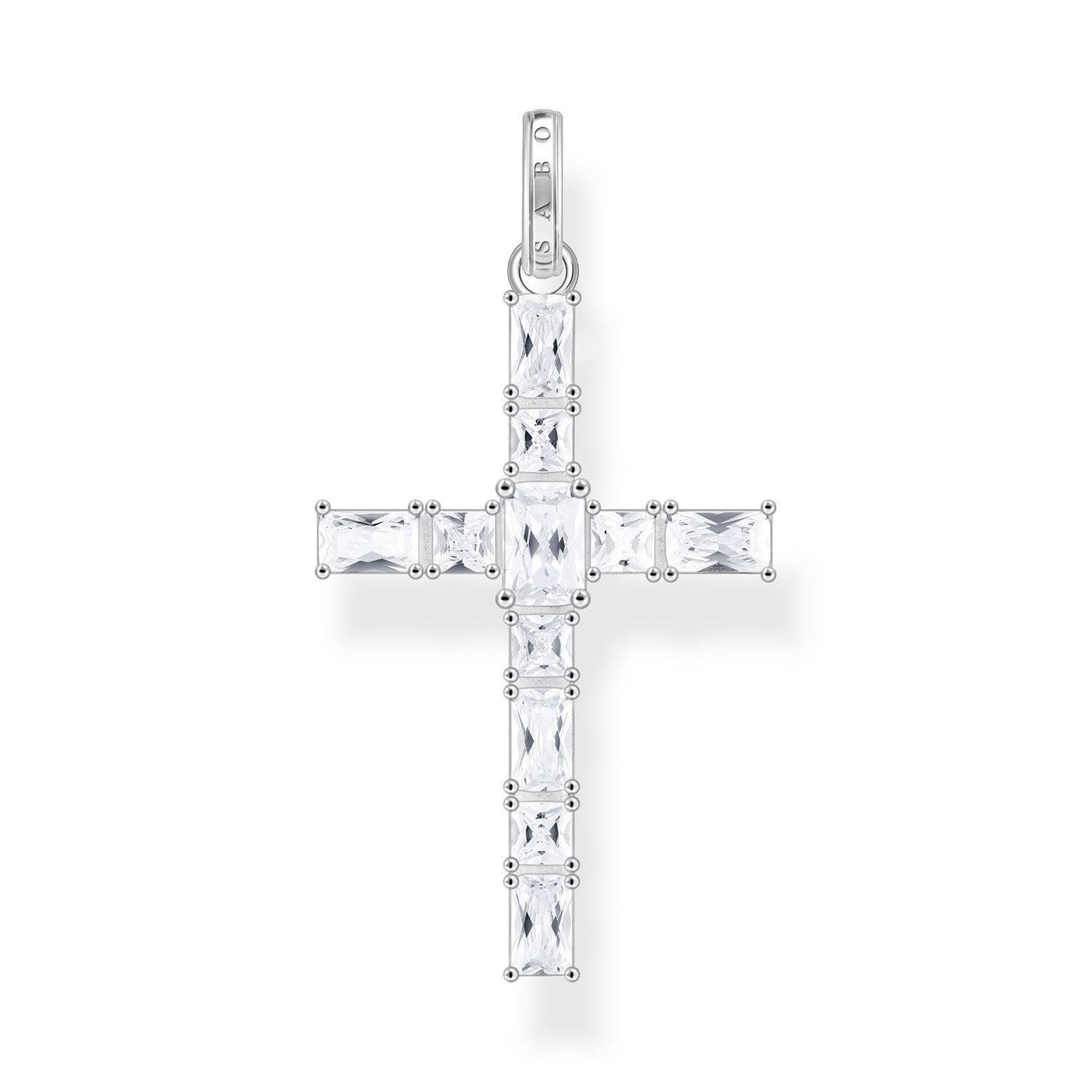 Thomas Sabo PE939-051-14 Anhänger Kreuz mit Weißen Steinen