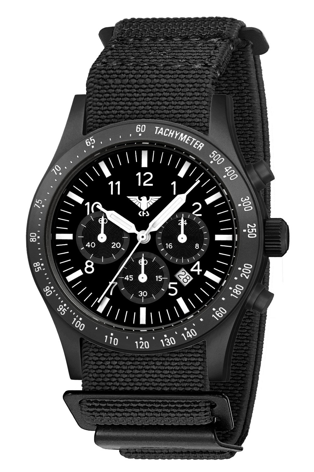 KHS PLABSSC.DFB Herrenuhr Platoon Solar Chronograph Schwarz