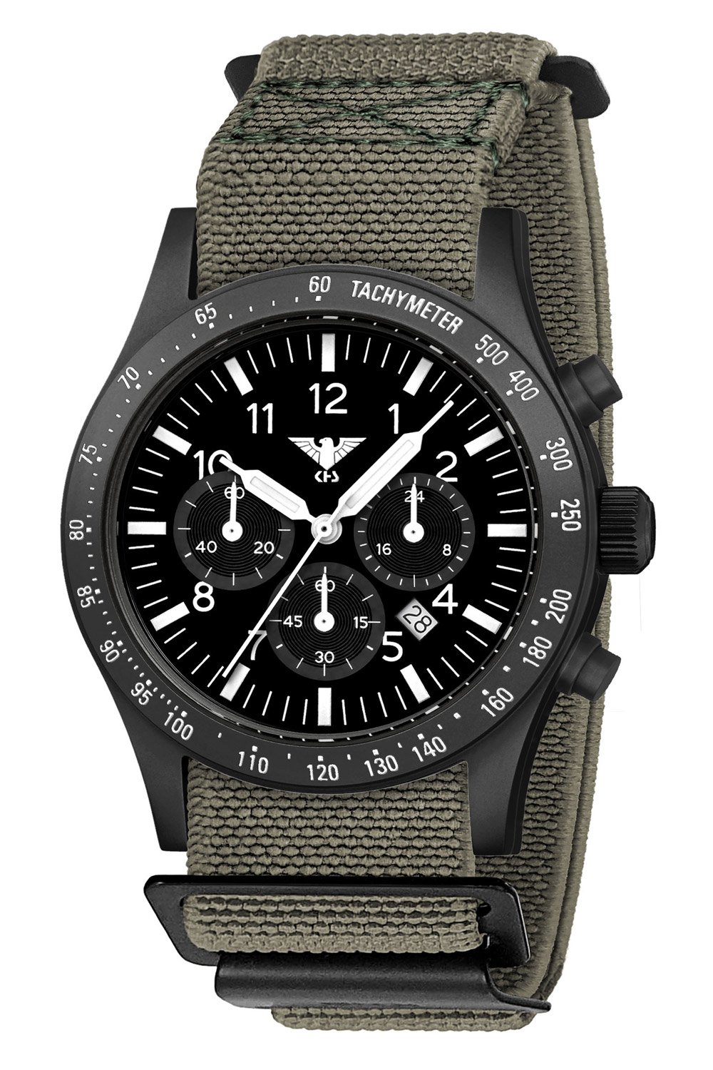 KHS PLABSSC.DFSGO Herrenuhr Platoon Solar Chronograph Grau/Schwarz