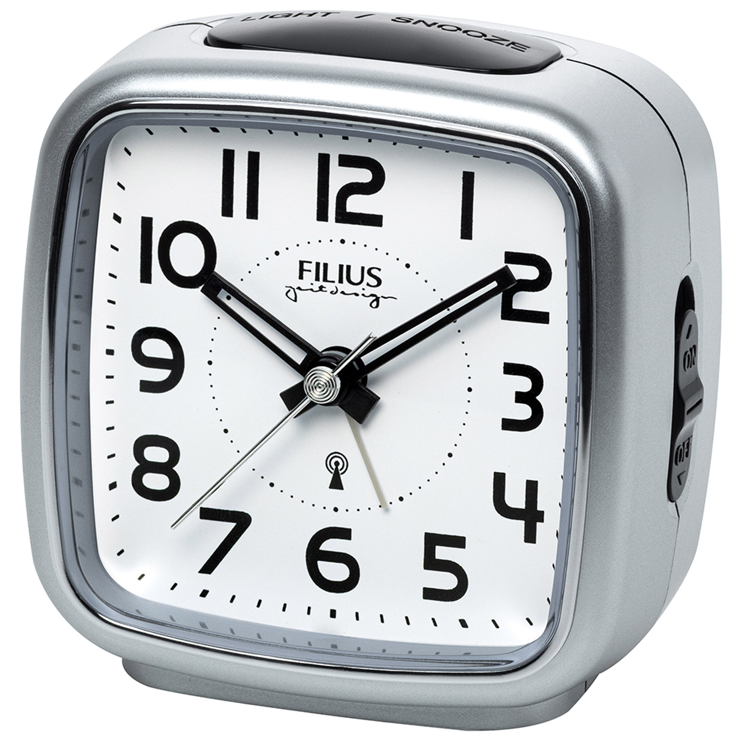 Filius Filius 0607 19 Funk Wecker Silberfarben/Schwarz