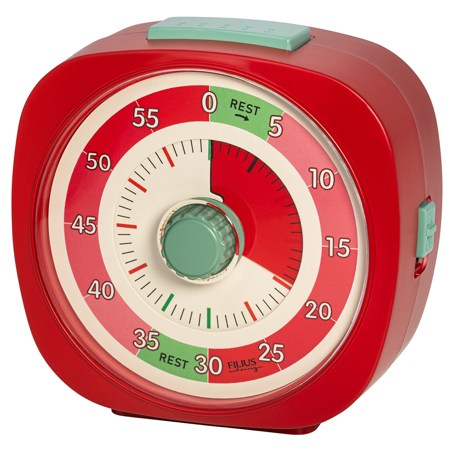 Filius 0707-1 Küchen-Timer 60-Minuten Countdown-Uhr Eieruhr Küchenuhr Rot