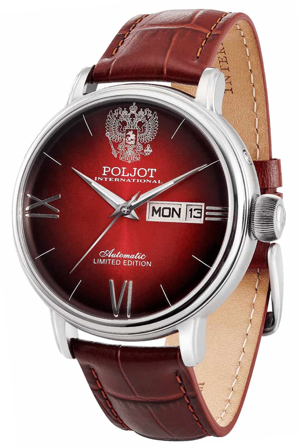 Poljot International 2427.1541514 Herren-Automatikuhr Tsars of Russia Braun/Rot
