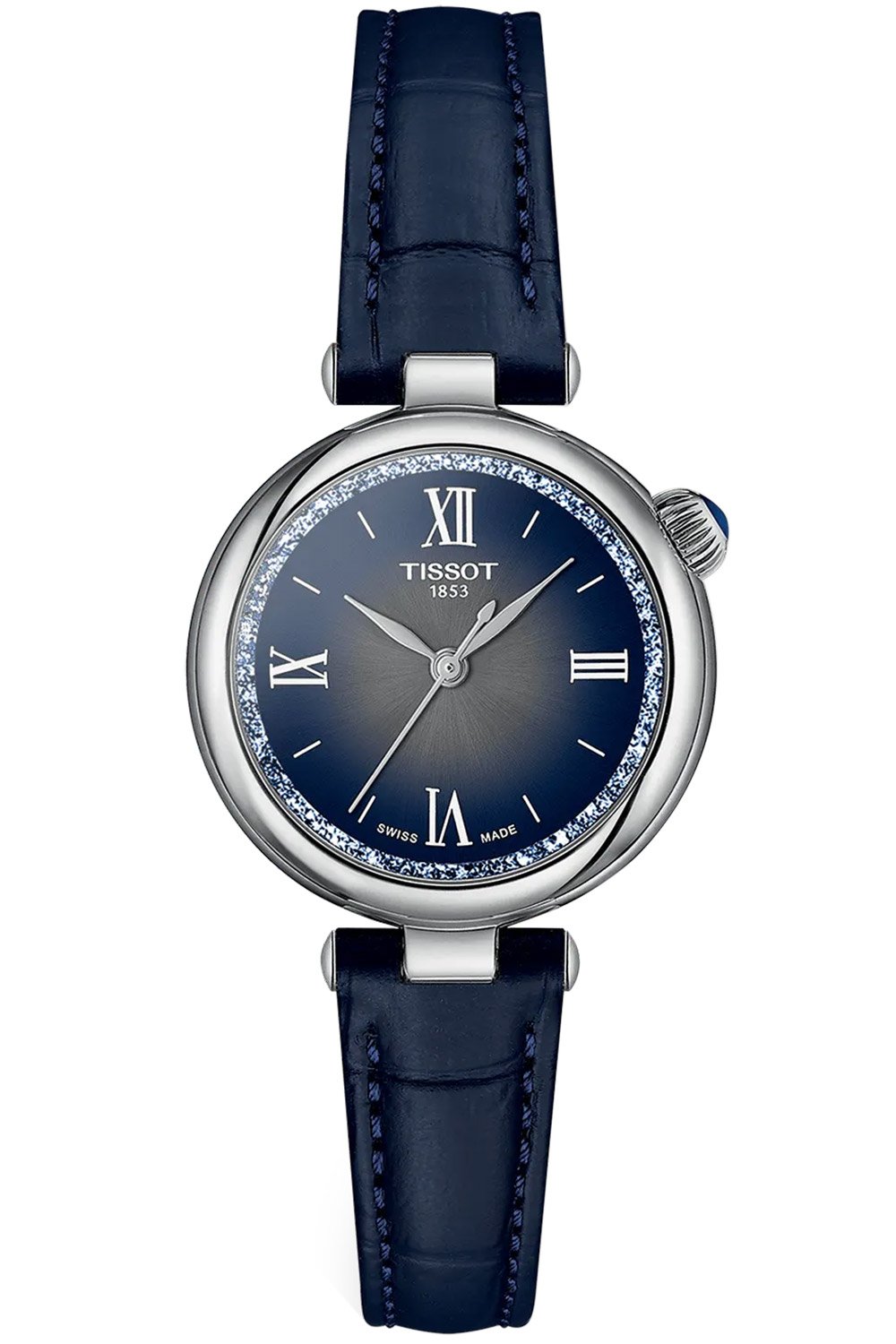 Tissot T152.010.16.038.01 Damenuhr Désir mit Lederband Blau