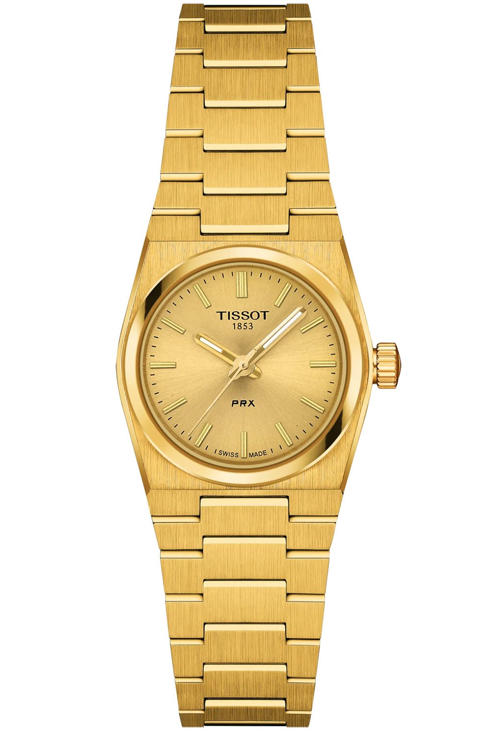 Tissot T137.010.33.021.00 Damenuhr Quarz PRX 25 mm Goldfarben