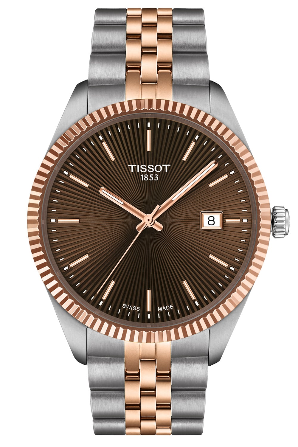 Tissot T156.410.22.291.01 Herrenuhr Quarz Ballade 40 mm Bicolor/Braun