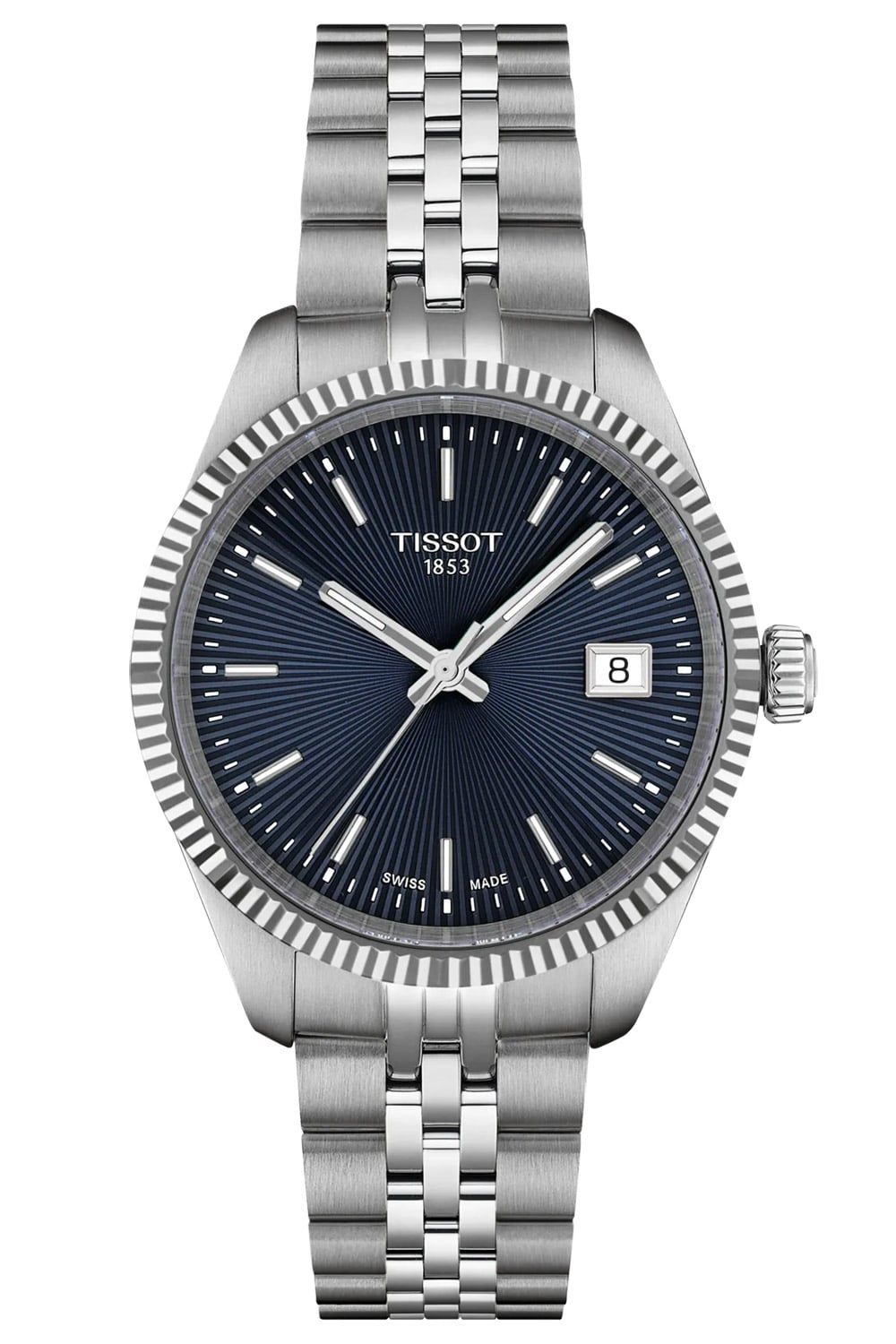 Tissot T156.210.11.041.00 Damenuhr Quarz Ballade 34 mm Stahl/Dunkelblau