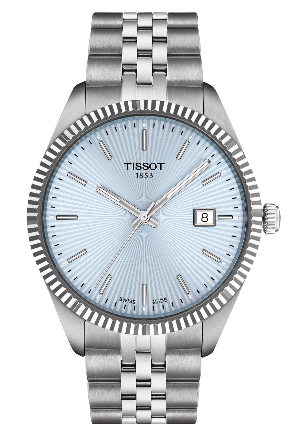 Tissot T156.410.11.351.00 Herrenuhr Quarz Ballade 40 mm Stahl/Hellblau