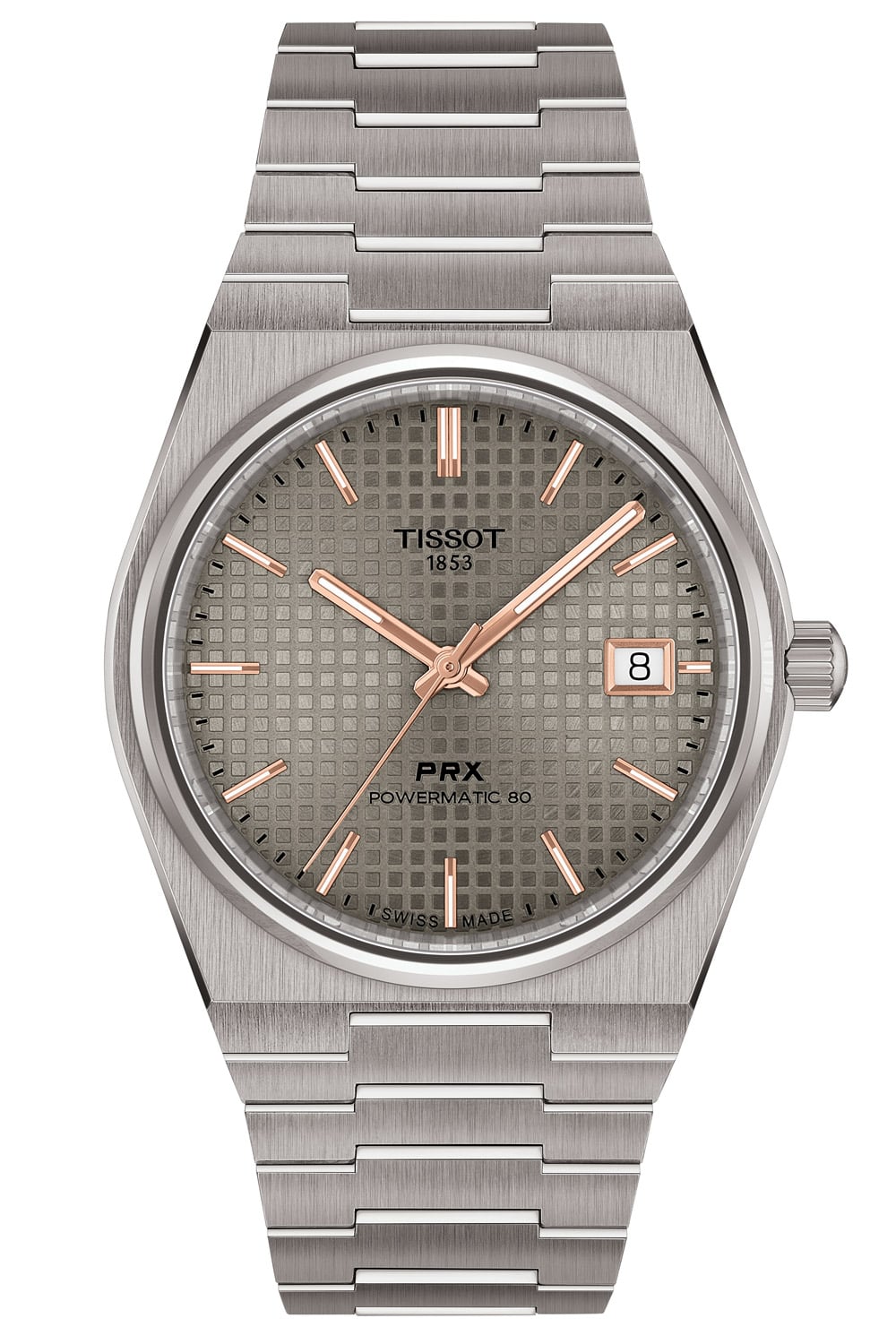 Tissot T137.807.44.061.00 Herrenuhr PRX 38 mm Automatik Titan/Bicolor