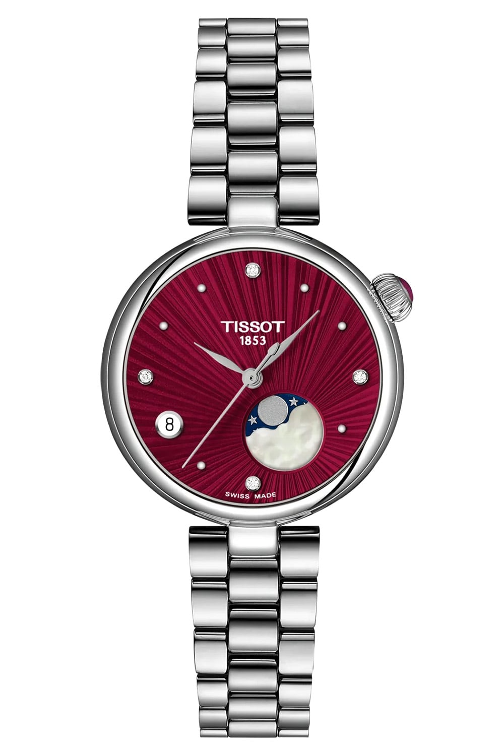 Tissot T1522231142600 Damenuhr Désir Mondphase Rot