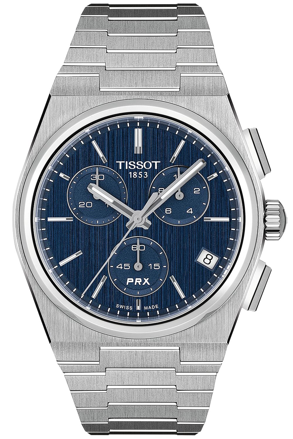 Tissot T1374171104100 Herren-Armbanduhr Quarz PRX 41 mm Chronograph Blau