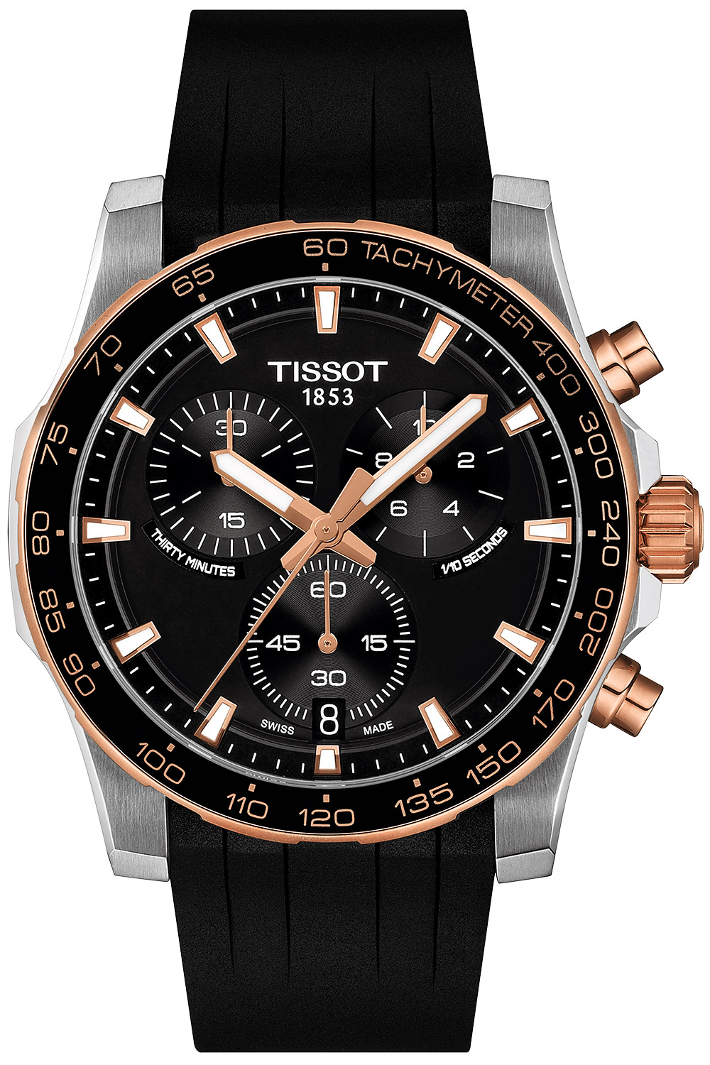 Tissot T1254172705100 Herrenuhr Supersport 42 mm Chronograph Schwarz/Bicolor