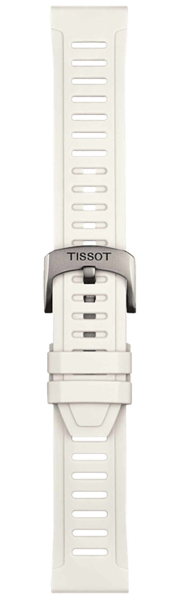 Tissot T852.049.245 Uhrenarmband 21 mm Silikon Weiß