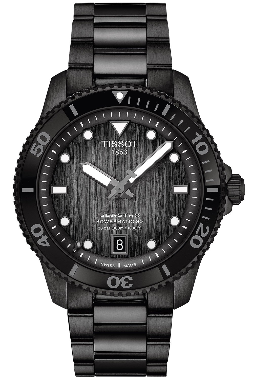 Tissot T120.807.33.051.00 Unisex Taucheruhr Automatik Seastar 1000 Schwarz