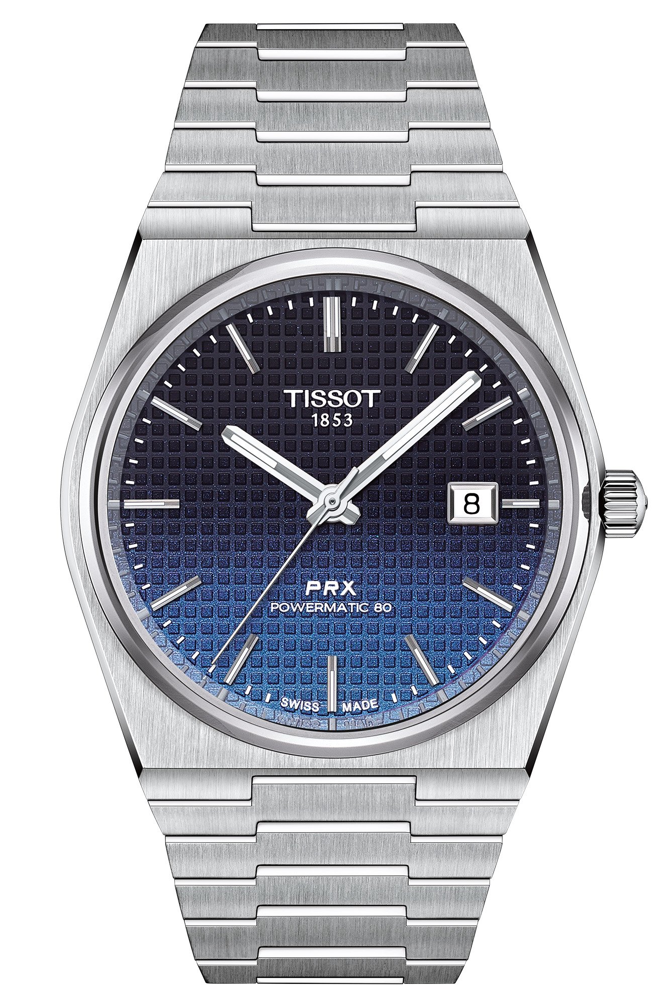 Tissot T137.407.11.051.01 Herrenuhr Automatik PRX Powermatic 80 Verlauf Blau