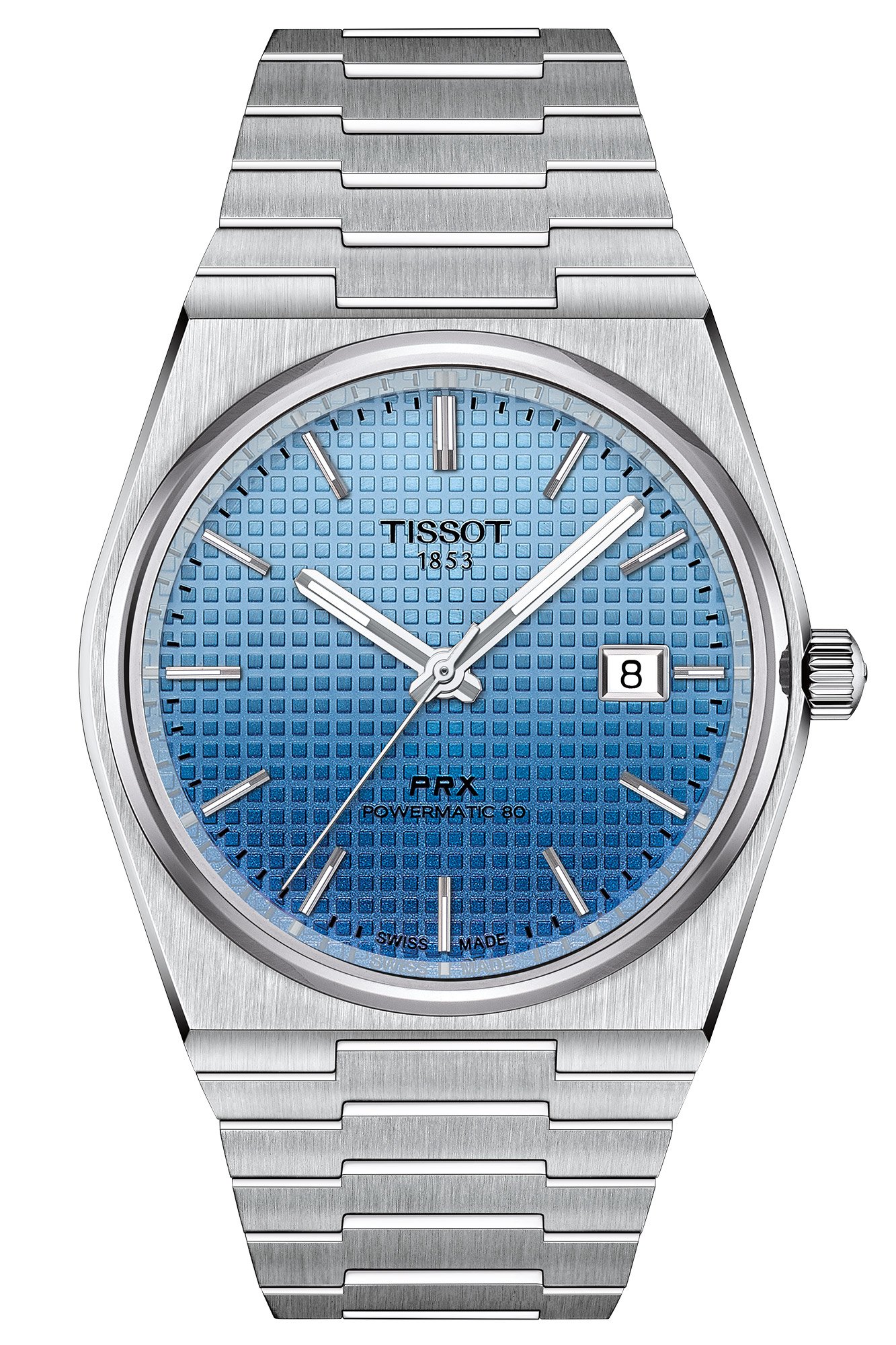 Tissot T137.407.11.351.01 Herrenuhr Automatik PRX Powermatic 80 Verlauf Blau