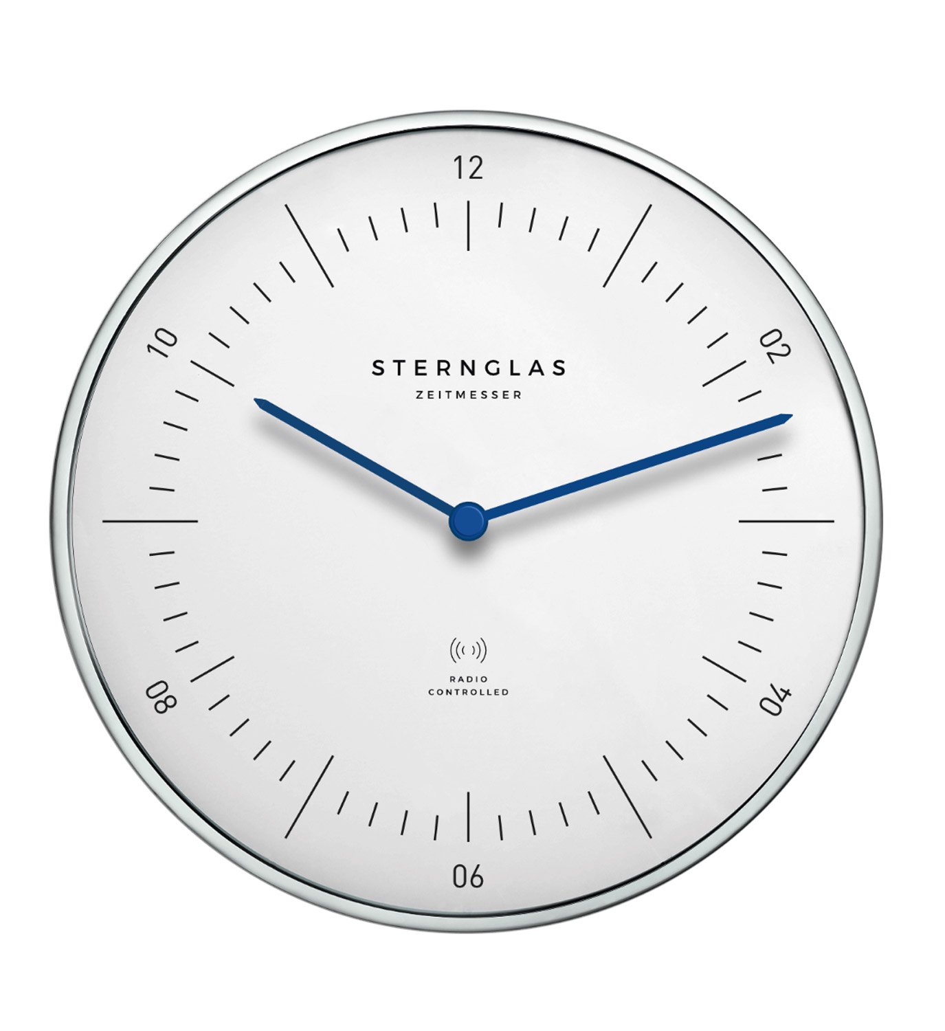 Sternglas S14-008 Funk-Wanduhr Naos Weiß