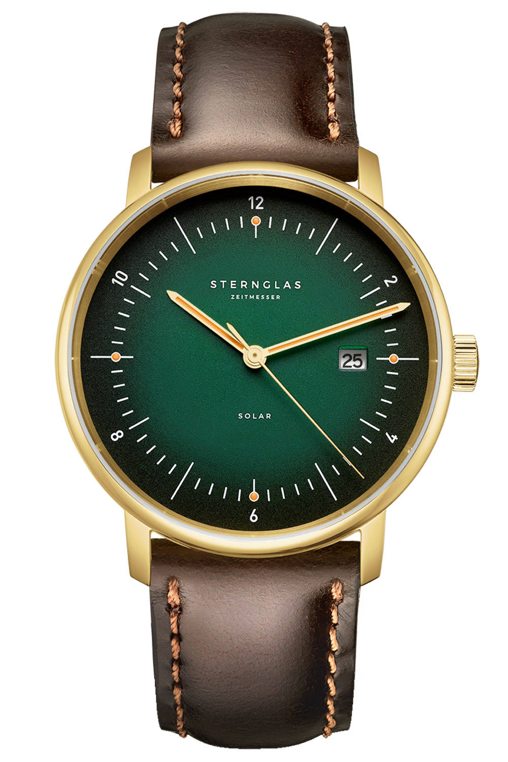 Sternglas S01-NS22-BR01 Herrenuhr Naos Solar Dunkelbraun/Grün