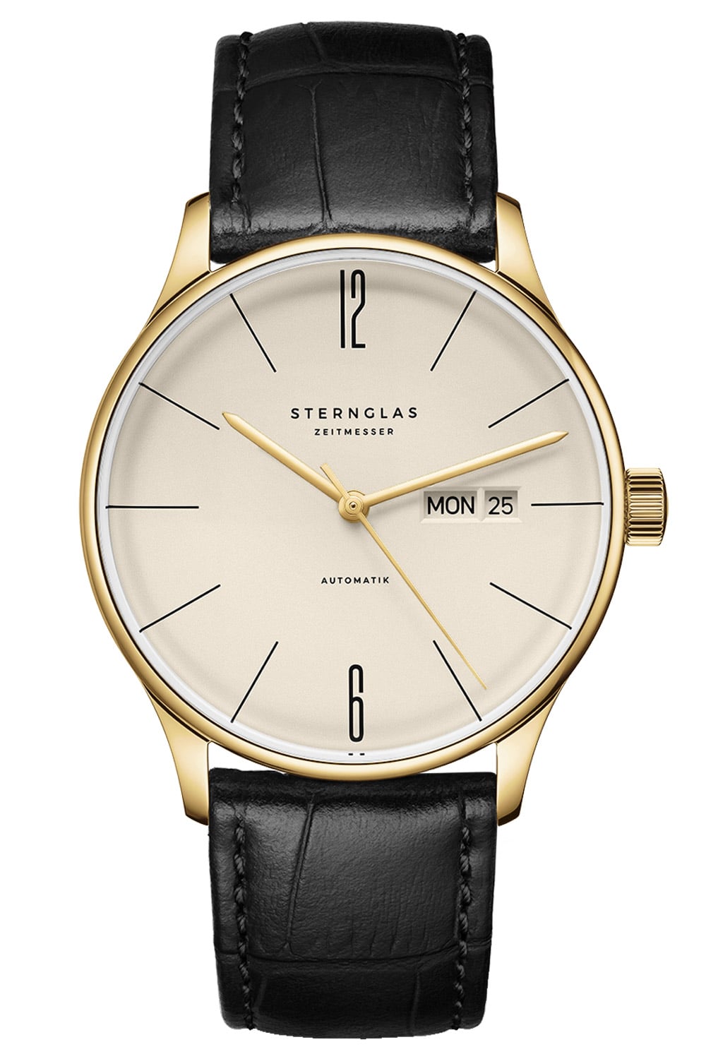 Sternglas S02-BE14-HE03 Herrenuhr Berlin Automatik Schwarz/Goldfarben