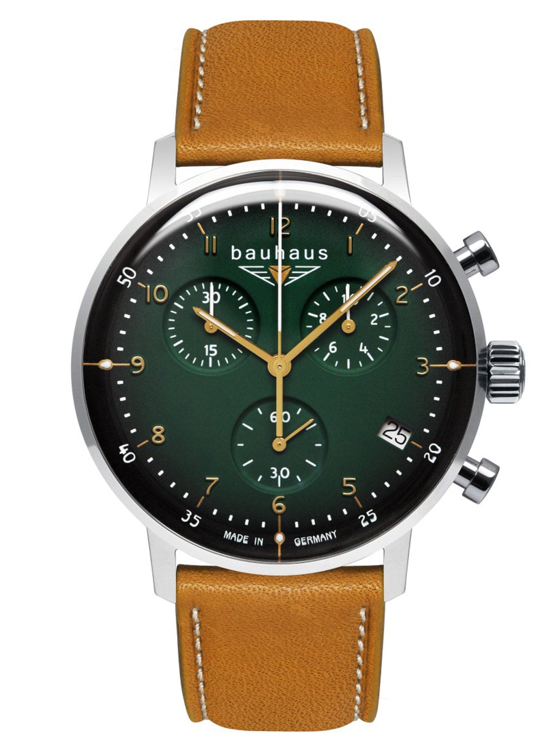 Bauhaus 2096-4 Herrenuhr Dessau Quarz Chronograph Braun/Grün Bauhaus 2096-4 Herrenuhr Dessau Quarz Chronograph Braun/Grün